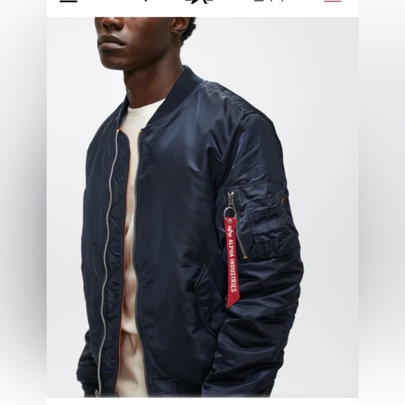 Alpha Industries MA-1 BOMBER JACKET SLIM FIT, S, Blue - Picture 3 of 8